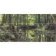 Ceramic tile mural with forest creek, rocks and trees